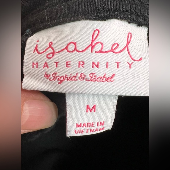 Isabel Maternity by Ingrid & Isabel Black Pullover Hoodie | Cotton | Stretch - Picture 9 of 9